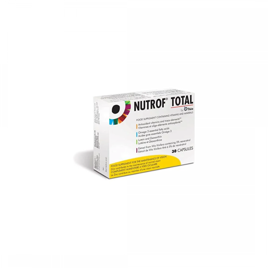 Nutrof Total By Thea 30 Capsule, Integratore Alimentare Antiossidante per la Salute Visiva