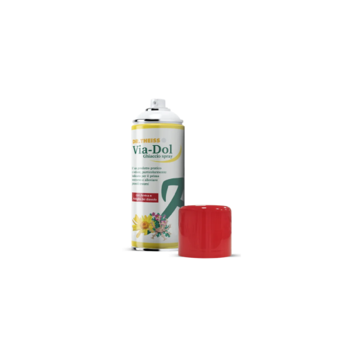 Via-Dol Ghiaccio Spray Dr.Theiss, Spray per Dolori Muscolari e Articolari, 150ml, Sollievo Immediato