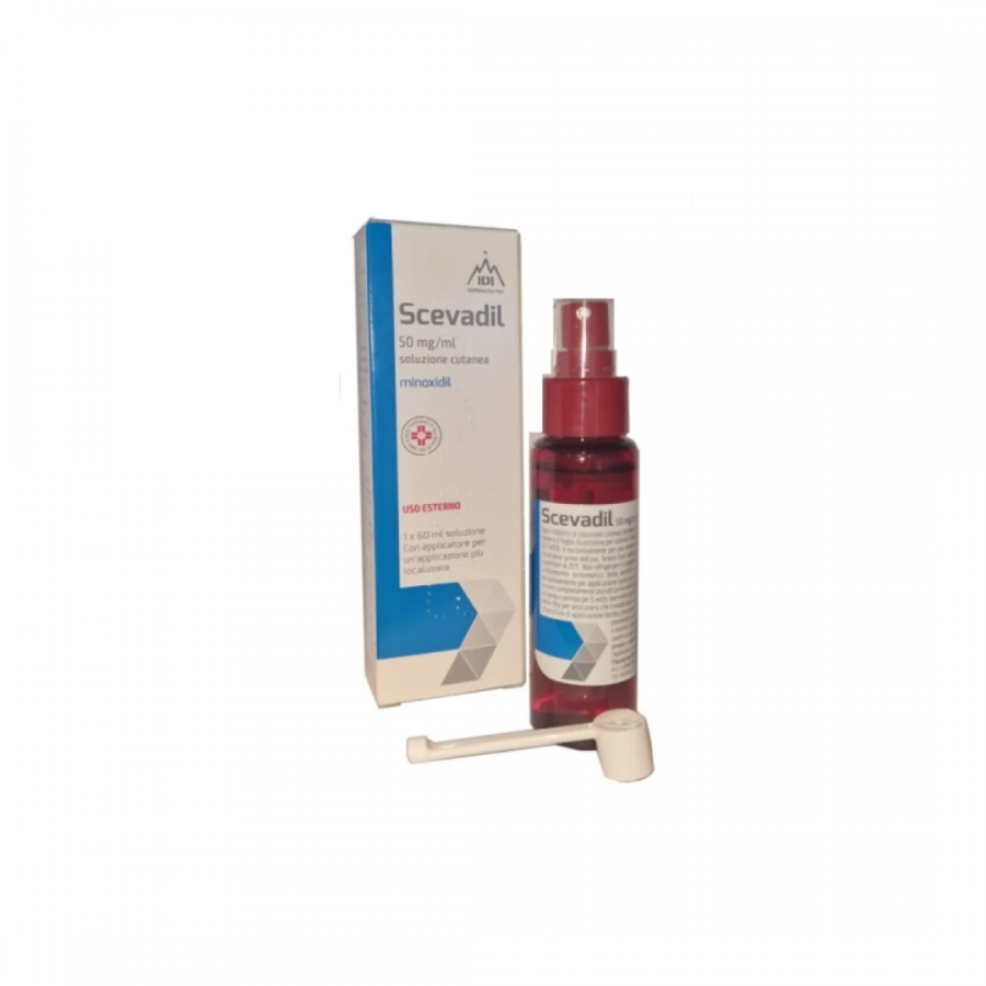 SCEVADIL Soluzione Cutanea Minoxidil, Trattamento Perdita Capelli Uomo, 60 ml, Alopecia Androgenetica