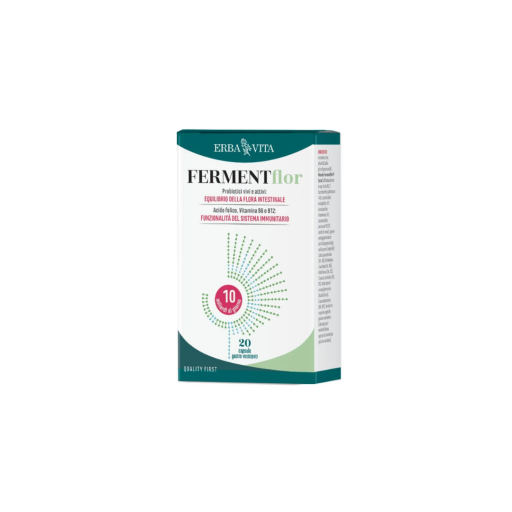 Erba Vita Fermentflor - Integratore Probiotico, 20 Capsule, Flora Intestinale e Sistema Immunitario