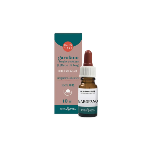 Erba Vita Olio Essenziale di Garofano, 10ml, Balsamico per Gola e Naso, Olio Naturale