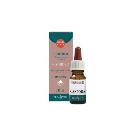 Erba Vita Olio Essenziale di Canfora, 10ml, Olio Naturale per la Pelle, Effetto Balsamico