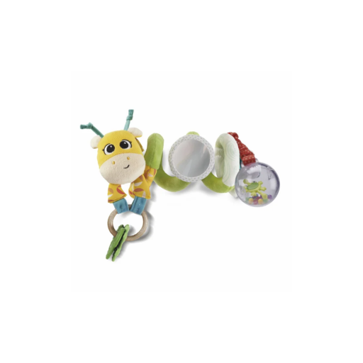 Fune Passeggio Giraffa Chicco, Giocattolo per Bambini 6M+, Stimola i Sensi, Facile da Fissare al Passeggino