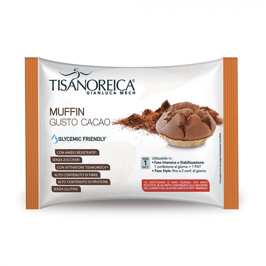 Tisanoreica Style Muffin Cacao 40g - Muffin Al Gusto Cacao Glicemic Friendly