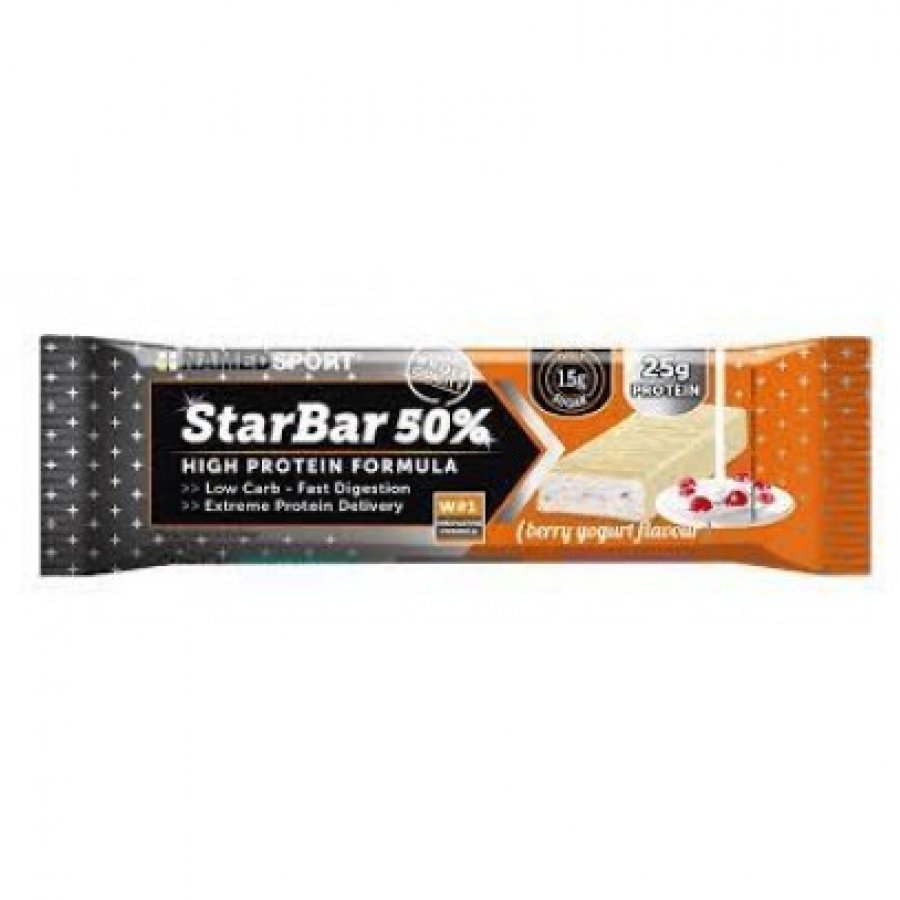 Named Sport - StarBar 50% Yogurt 50g - Barretta Proteica al Gusto di Yogurt, 50g di Nutrimento per Sportivi Attivi