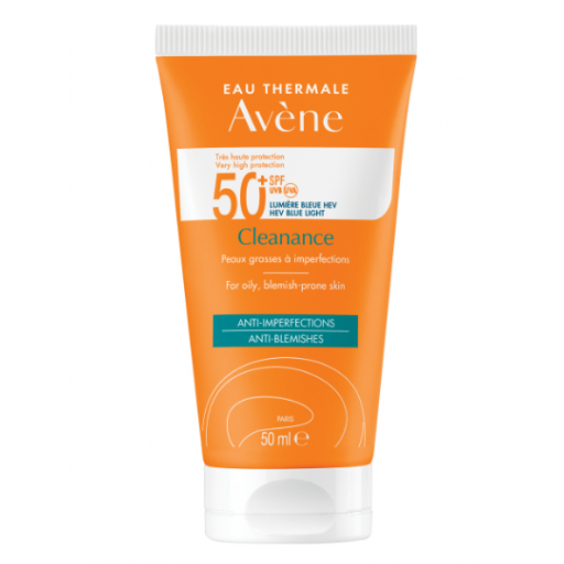 Avène Cleanance SPF 50+ Solare Viso 50 ml - Protezione Solare per Pelle Sensibile