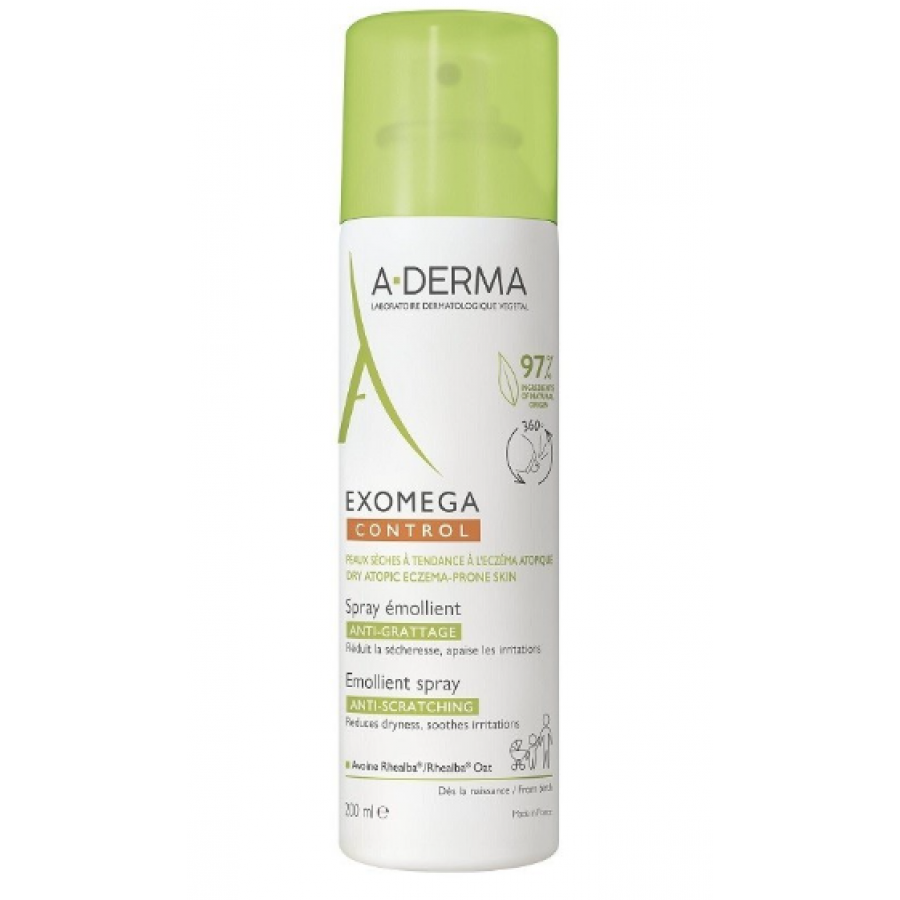 EXOMEGA Spray Emolliente 200ml - A-Derma, Spray Idratante per Pelle Secca e Sensibile
