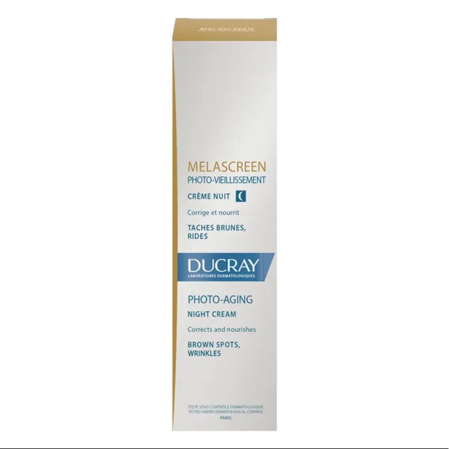 Melascreen Ducray - Crema Notte 50 ml - Crema Viso Idratante Notturna per la Pelle Irregolare