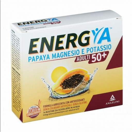 Energya Papaya Magnesio e Potassio Adulti 50+ Integratori Alimentari - 14 Bustine