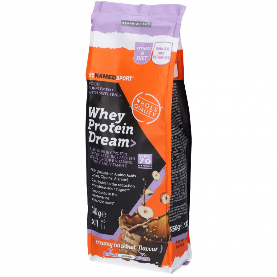 Whey Protein Drea Cre Haz 350g - Proteina del Siero del Latte al Cioccolato e Nocciole