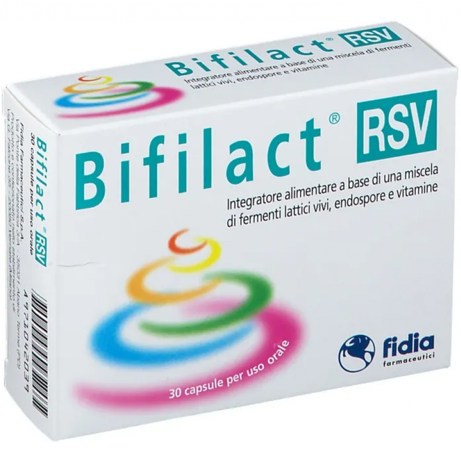 Fidia Bifilact RSV Integratore Alimentare 30 Capsule - Promuove il Benessere Intestinale e Cutaneo