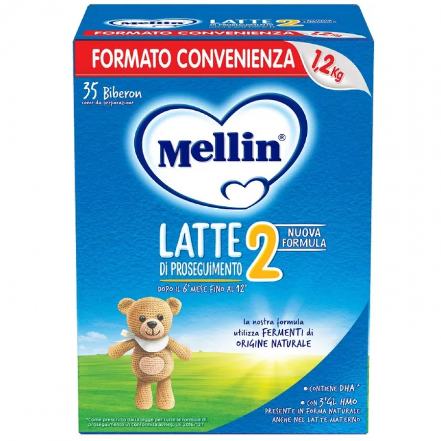 Mellin 2 Latte in Polvere 1200g - Latte di Proseguimento per Bambini