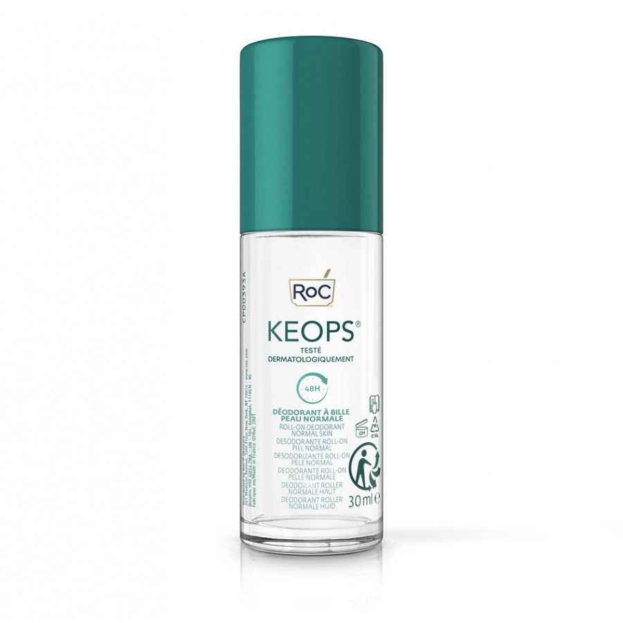 Roc - Keops Deodorante Roll-On Sensitive Pelle Normale 30ml - Protezione 48 Ore