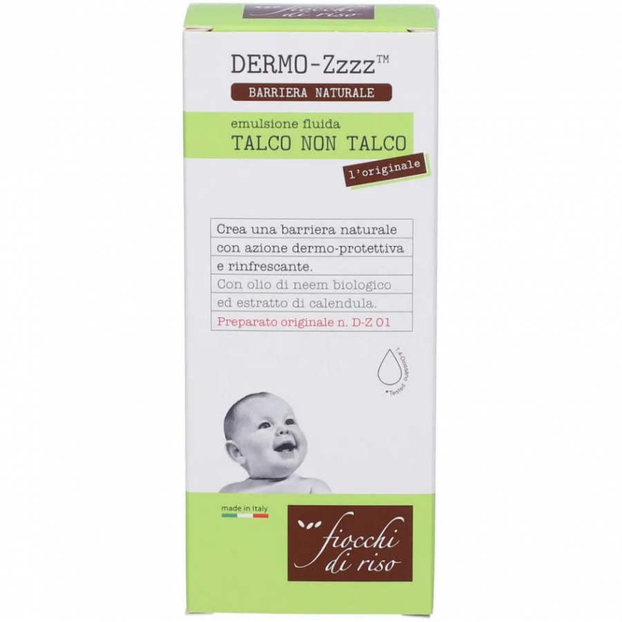 Dermo - Zzzz Barriera Naturale Talco non Talco Fiocchi di Riso 120ml - Emulsione Fluida