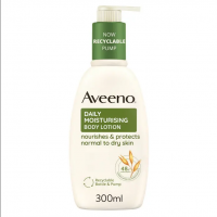 Aveeno Crema Idratante Corpo a Rapido Assorbimento Daily Moisturising, con Avena Colloidale, con Pump, 300 ml