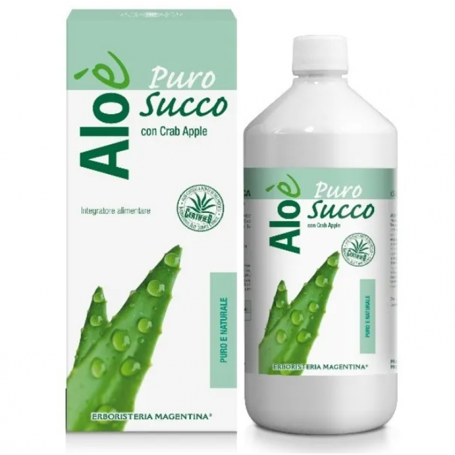 Aloe' Puro Succo 1 Litro - Aloe Vera Biologico, Integratore Naturale