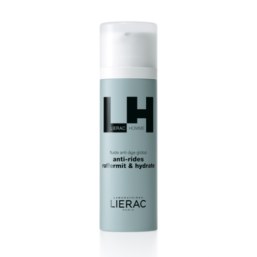 Lierac Homme Fluido Anti-Età Globale Rassodante/Idratante 50ml - Fluido Antietà Globale per Viso & Occhi