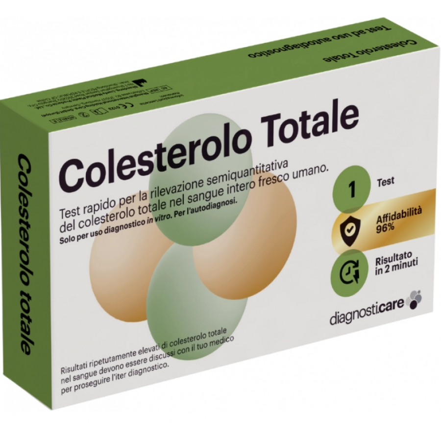 QUCARE Self Test Colesterolo Totale – Test rapido per la misurazione del colesterolo