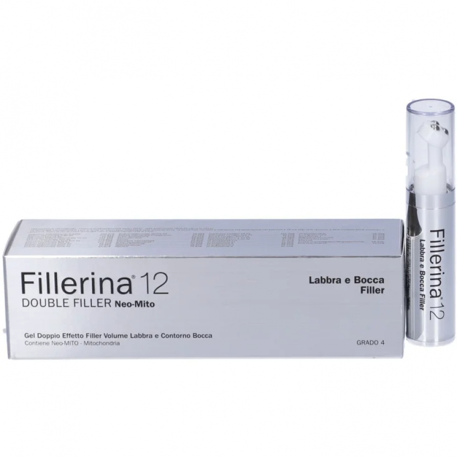 Fillerina 12 Double Filler Neo Mito Labbra E Bocca Gel Base Grado 4 – Trattamento Filler Labbra con 12 Acidi Ialuronici