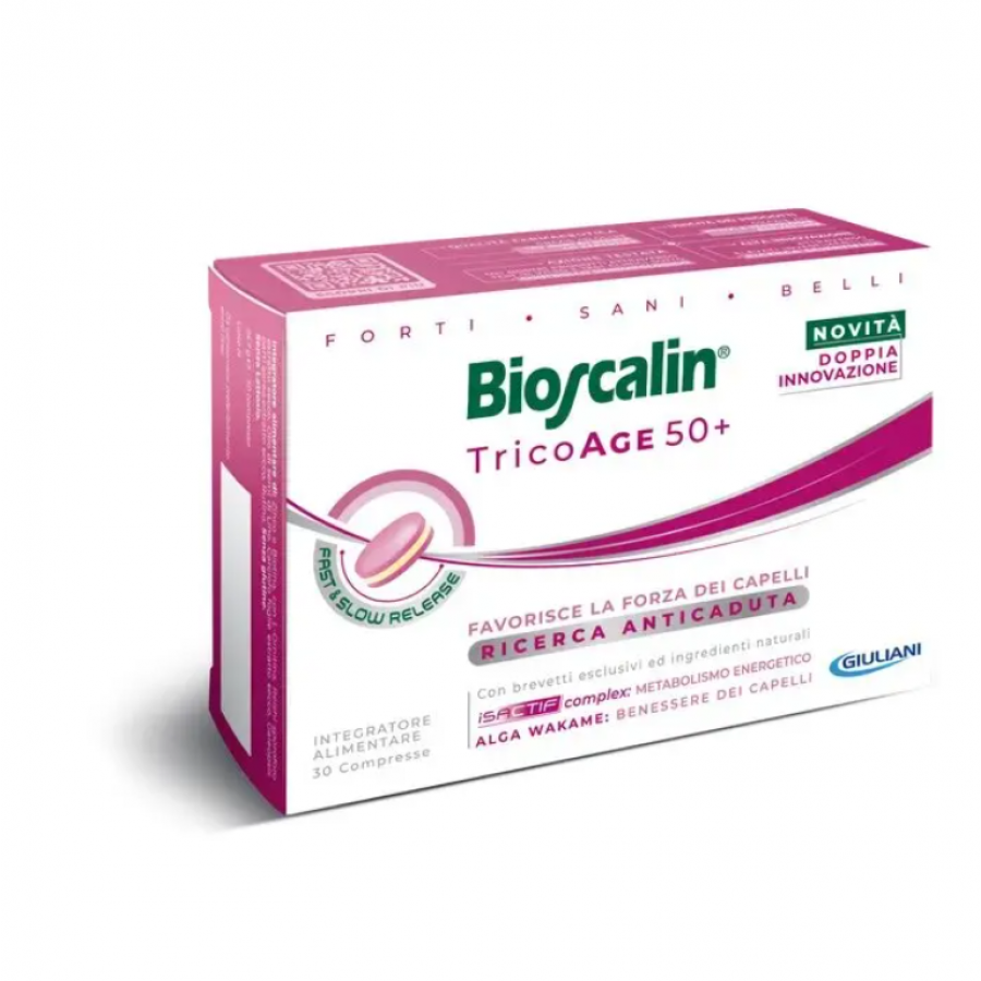 Bioscalin Tricoage 50+ Anticaduta Donna 30 Compresse - Integratore per la Prevenzione della Caduta dei Capelli nelle Donne Over 50