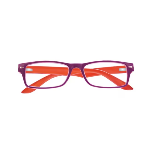 Corpootto Occhiali Lettura Bicolor Viola/Arancione +3,00 - Occhiali da Lettura Unisex