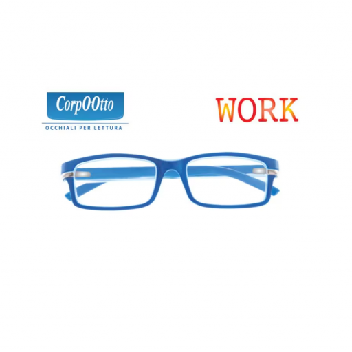 Corpootto Occhiali per Lettura Work Azzurro +1,50 Diottrie - Design Elegante e Funzionale