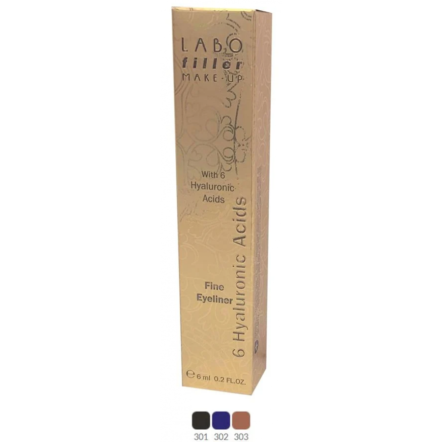 Labo Eyeliner Tratto Sottile e Preciso 301 - Eyeliner Professionale con 6 Acidi Ialuronici, 5ml