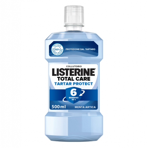 Listerine Colluttorio Total Care Protezione Tartaro 500ml - Combatti Placca, Gengivite e Tartaro