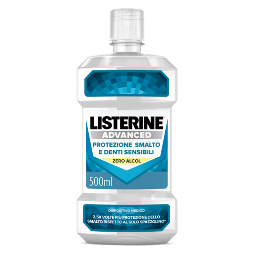 Listerine Advanced Defence Sensitive Collutorio 500 ml – Protezione per Denti e Gengive Sensibili