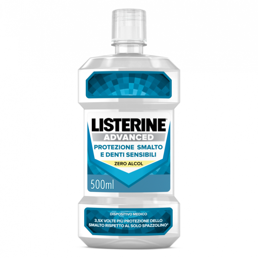 Listerine Advanced Defence Sensitive Collutorio 500 ml – Protezione per Denti e Gengive Sensibili