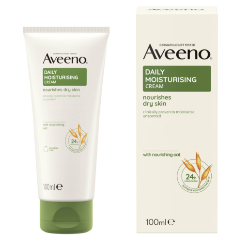 Aveeno Daily Moisturising Crema Idratante Corpo Senza Profumo 100ml - Idratazione per Pelle Secca e Sensibile