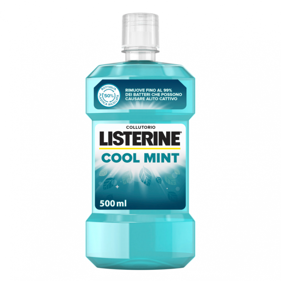 Listerine Coolmint Collutorio Antibatterico 500ml - Alito Fresco e Protezione Completa