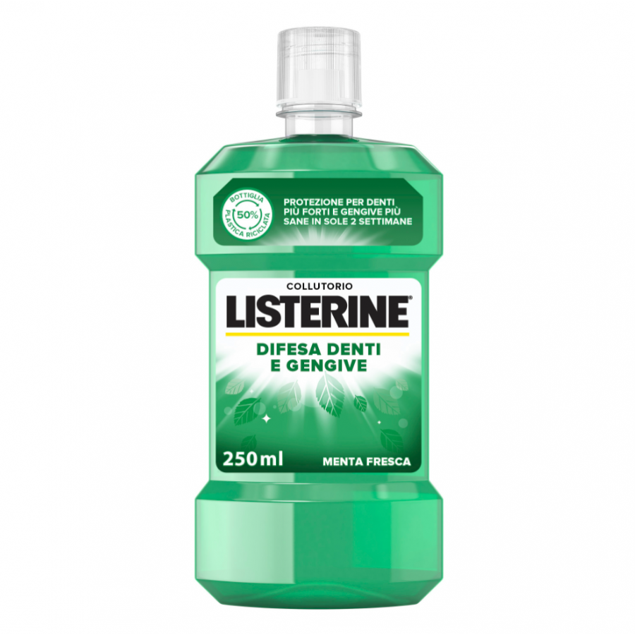 Listerine Collutorio Difesa Denti e Gengive, Menta Fresca, 250 ml