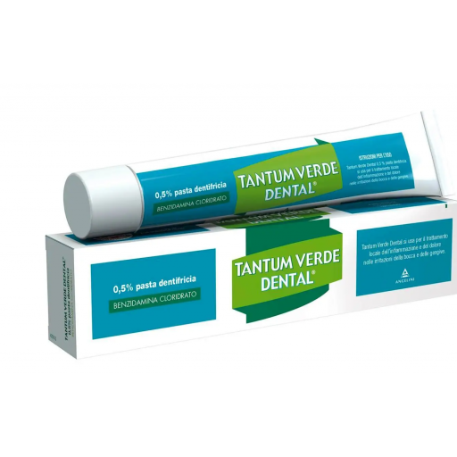 Tantum Verde Dental 0,5% Pasta Dentifricia 75 ml - Igiene Orale, Protezione Gengive, Alito Fresco