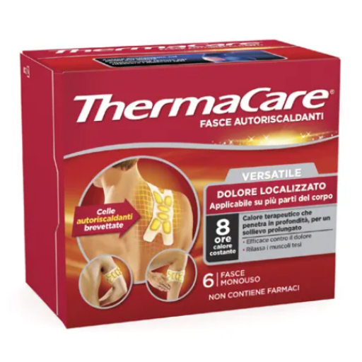 Thermacare Fasce Autoriscaldanti - Versatile Dolore Localizzato - 6 Pezzi - Terapia del Calore per Muscoli e Articolazioni