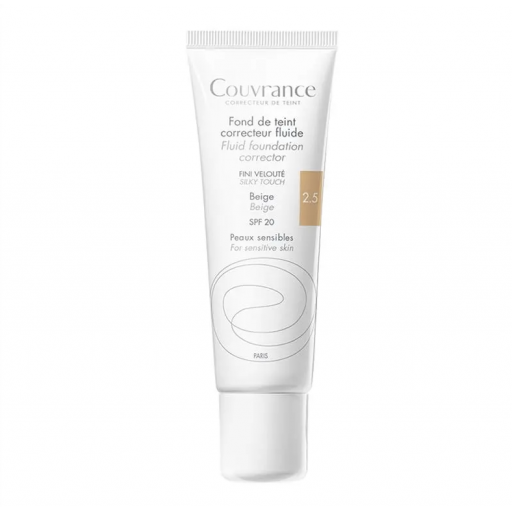 Avène Couvrance Fondotinta Correttore Fluido SPF20 Porcellana 1.0 30ml – Correzione Imperfezioni e Protezione Solare per Pelli Sensibili