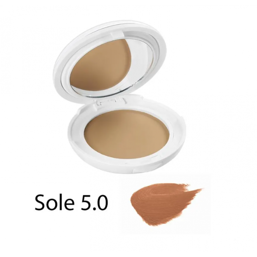 Avène Couvrance Crema Compatta Comfort SPF30 Colore Sole 5.0, 10g – Alta Coprenza e Protezione Solare