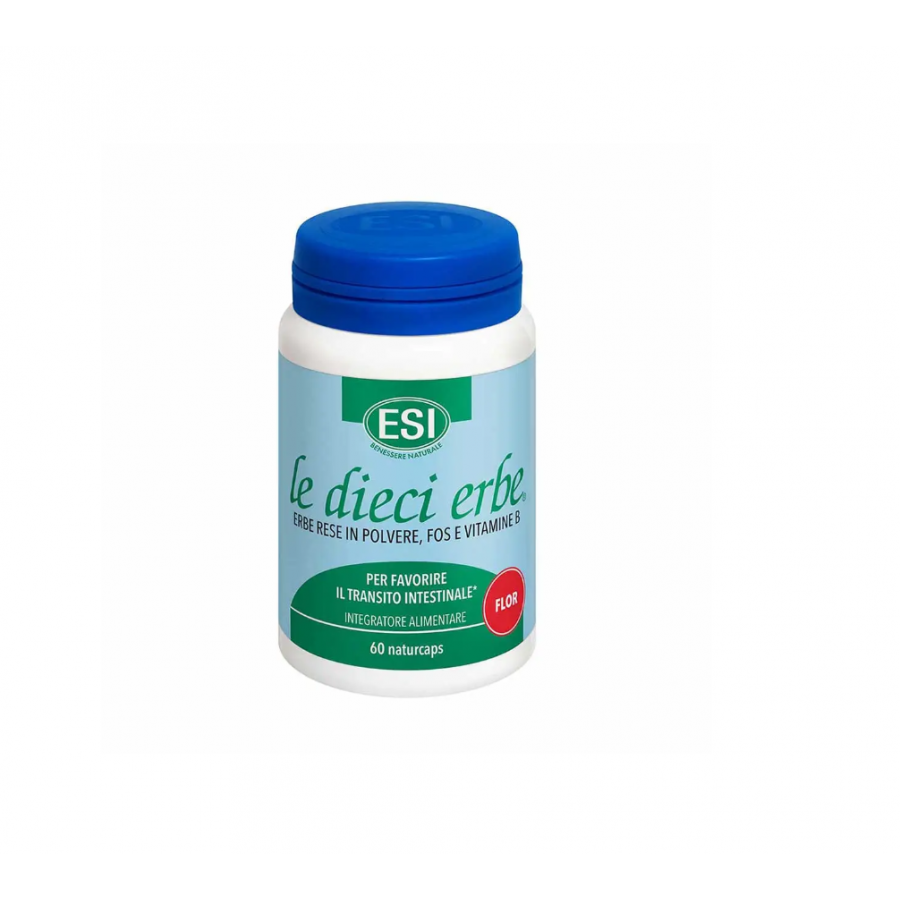 ESI Le Dieci Erbe Flor - Integratore per Intestino Pigro, 60 Naturcaps