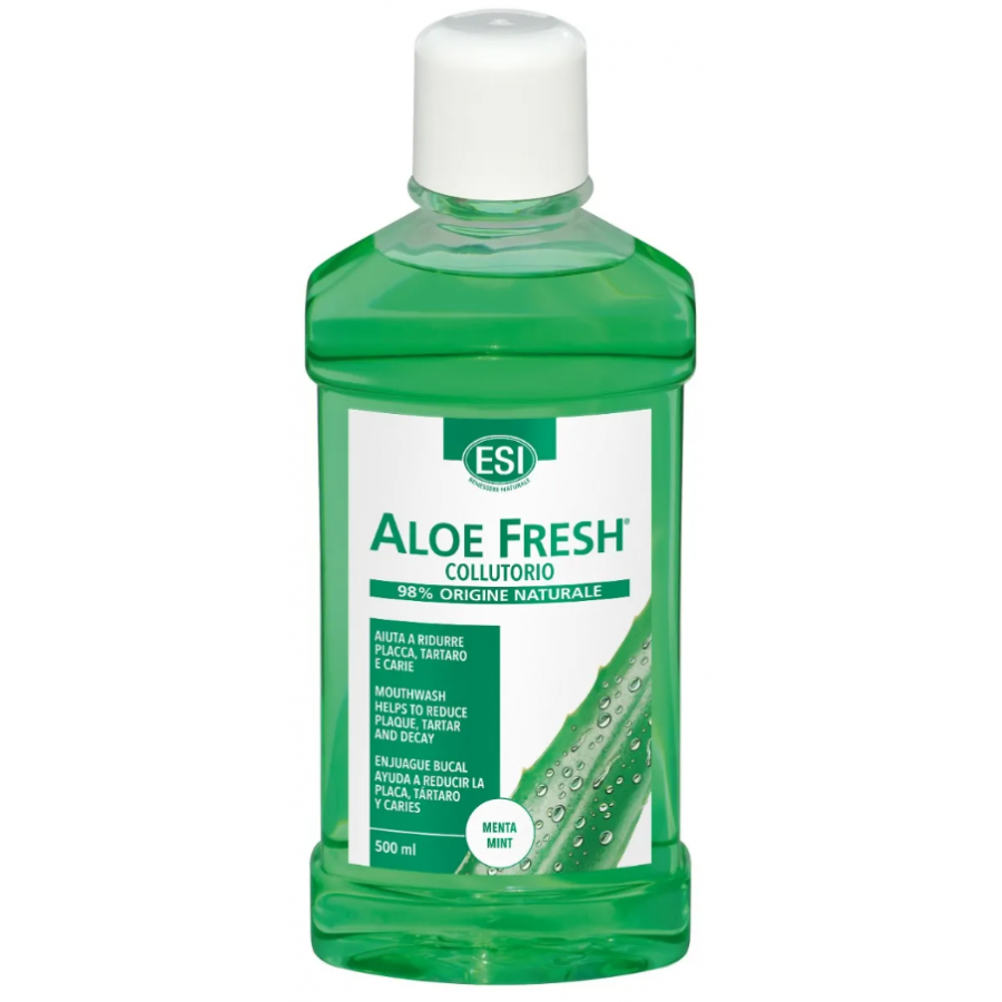 ESI Aloe Fresh Collutorio Antibatterico Retard - Gusto Menta Forte, 500ml