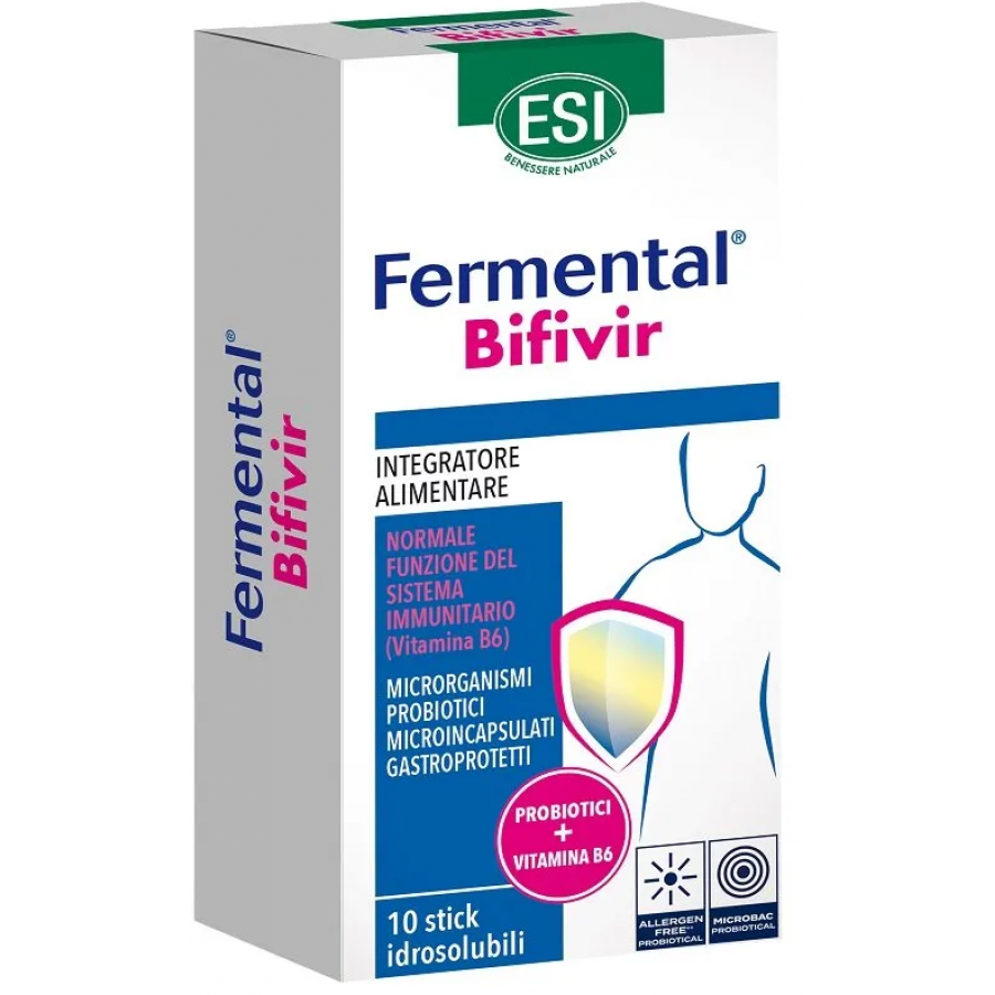 Esi Fermental Bifivir - Integratore Intestino e Sistema Immunitario - 10 Stick Probiotici