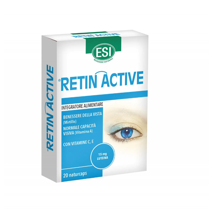 ESI Retin Active Gocce Oculari Monodose, 10 Flaconcini - Idratanti e Lubrificanti per Occhi Secchi e Affaticati