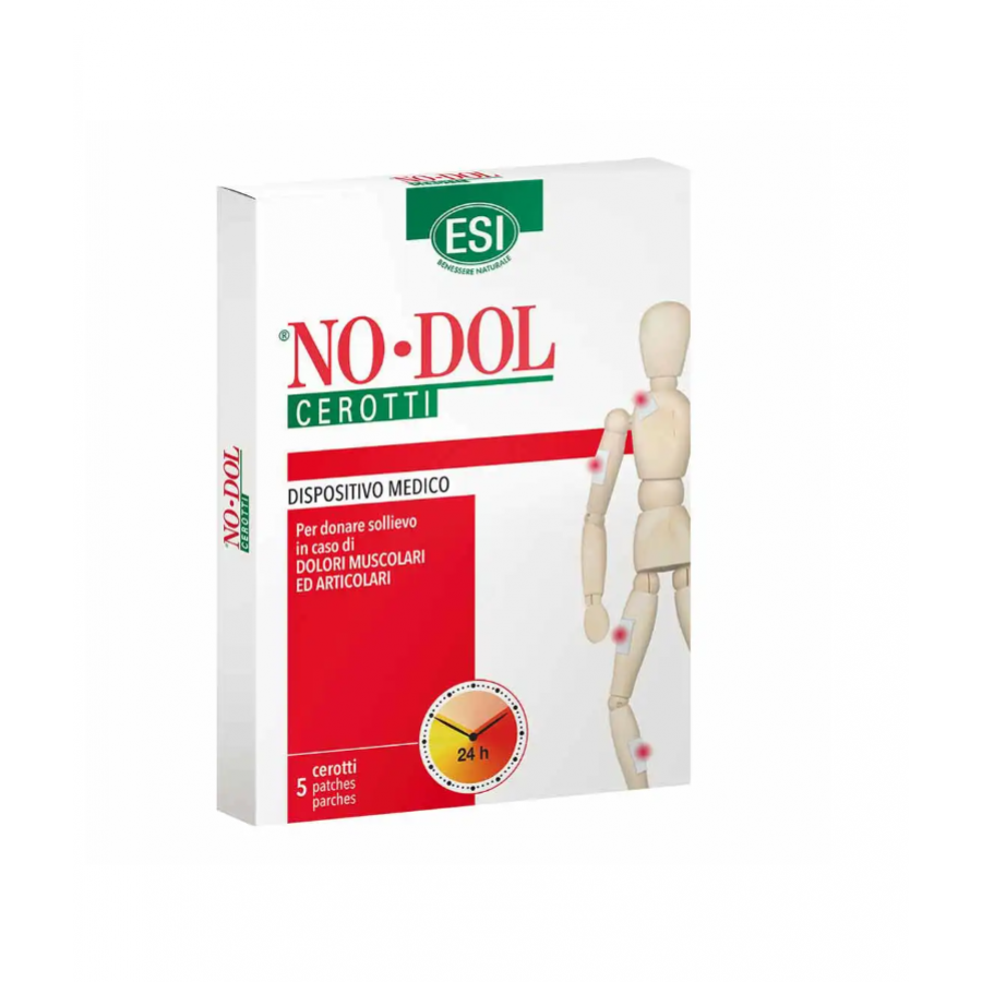 ESI NoDol - Cerotti per Dolori Muscolari e Articolari, 5 Cerotti, Azione 24 Ore