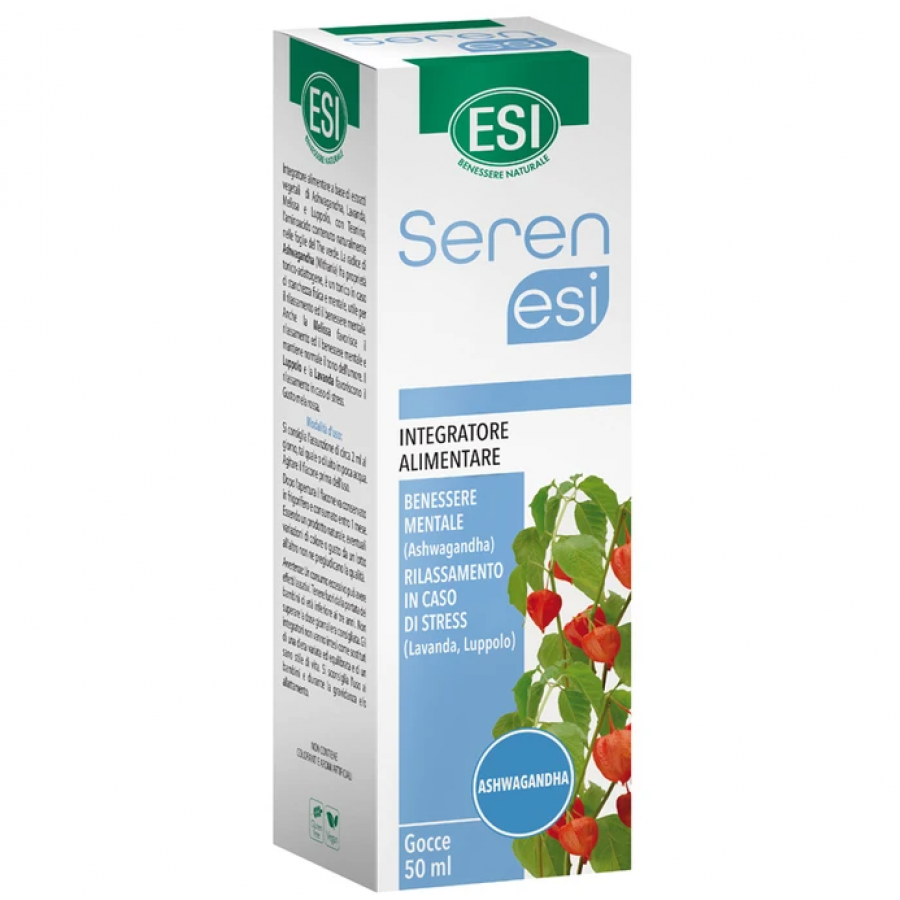 Esi Serenesi Integratore Alimentare per il Rilassamento e Benessere Mentale, 50ml – Ashwagandha, Lavanda, Stress, Gocce