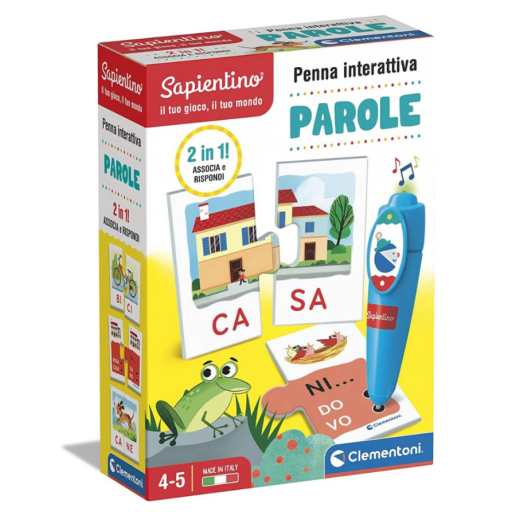 Clementoni Gioco Sapientino La Penna Interattiva Parole, Gioco Educativo 4-5 Anni, 300 Quiz, Apprendimento Alfabeto