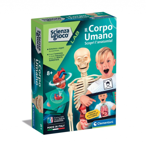 Clementoni Il Corpo Umano, Kit Educativo 3D per Bambini, Scopri l'Anatomia Umana, Giochi Interattivi per Bambini 8+