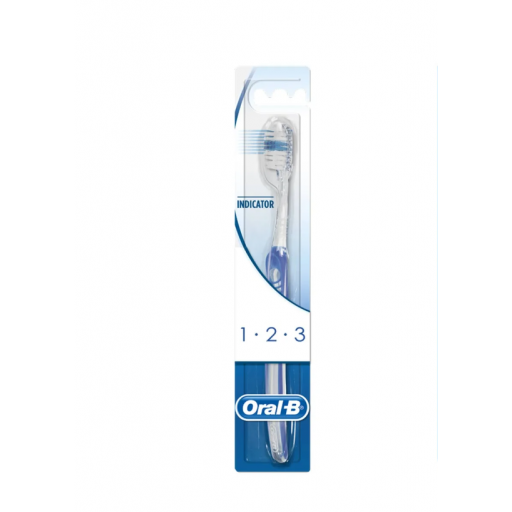 Oral-B 1.2.3 Indicator 40 Medio – Spazzolino Manuale Adulti Setole Medie, 1 Pezzo