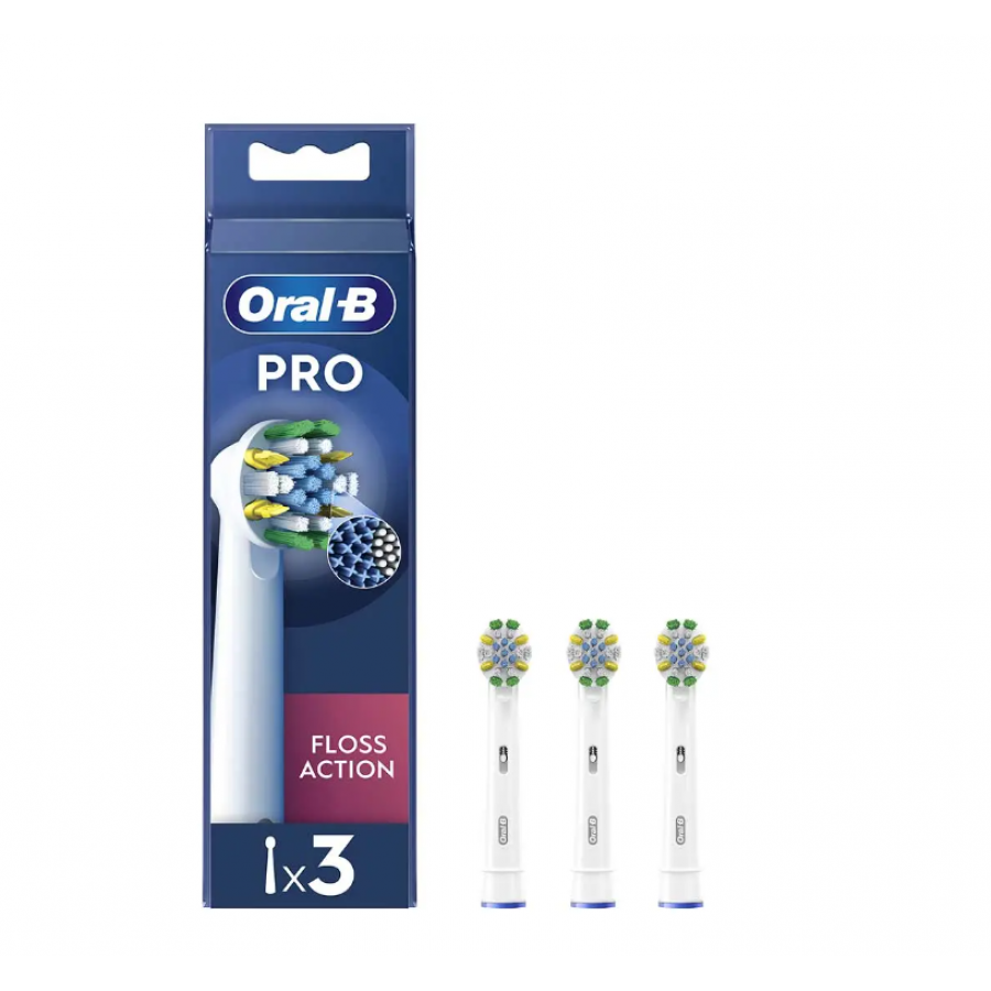 Oral-B Pro Floss Action – Testine di Ricambio Spazzolino Elettrico, 3 Pezzi