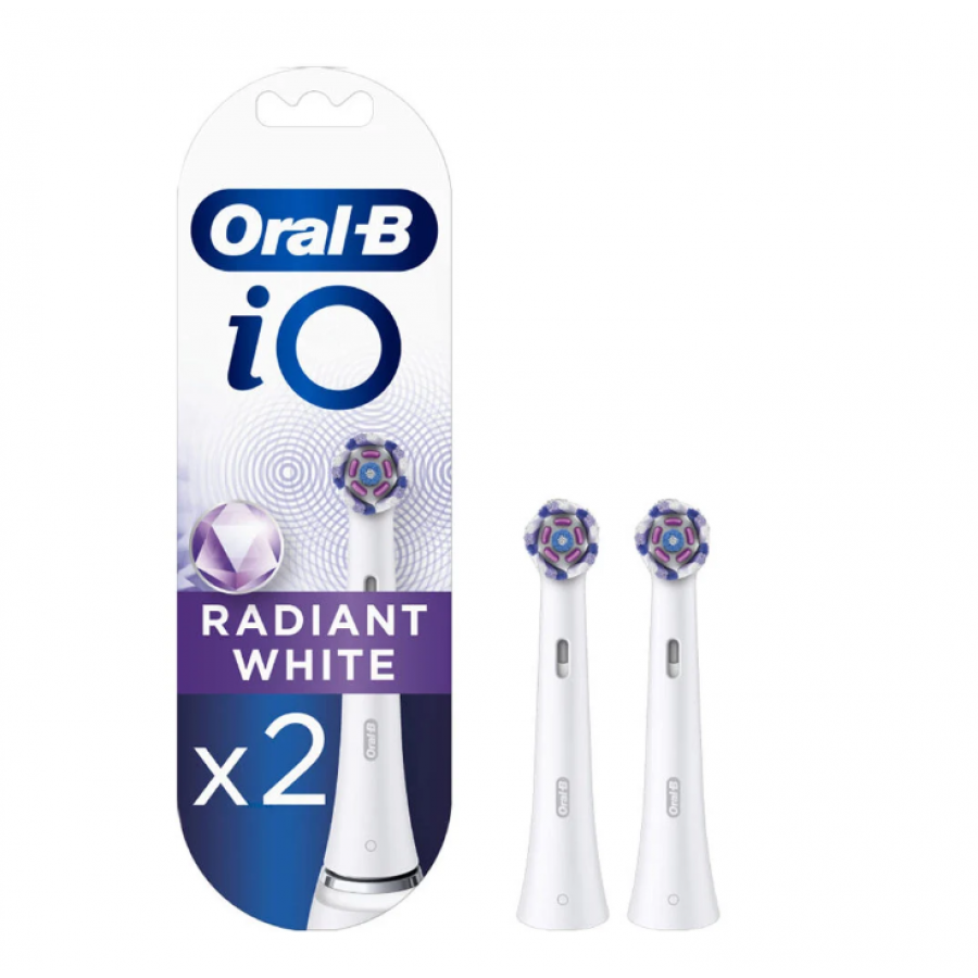 Oral-B iO Testine Radiant White – Sbiancamento Delicato e Pulizia Avanzata, 2 Pezzi