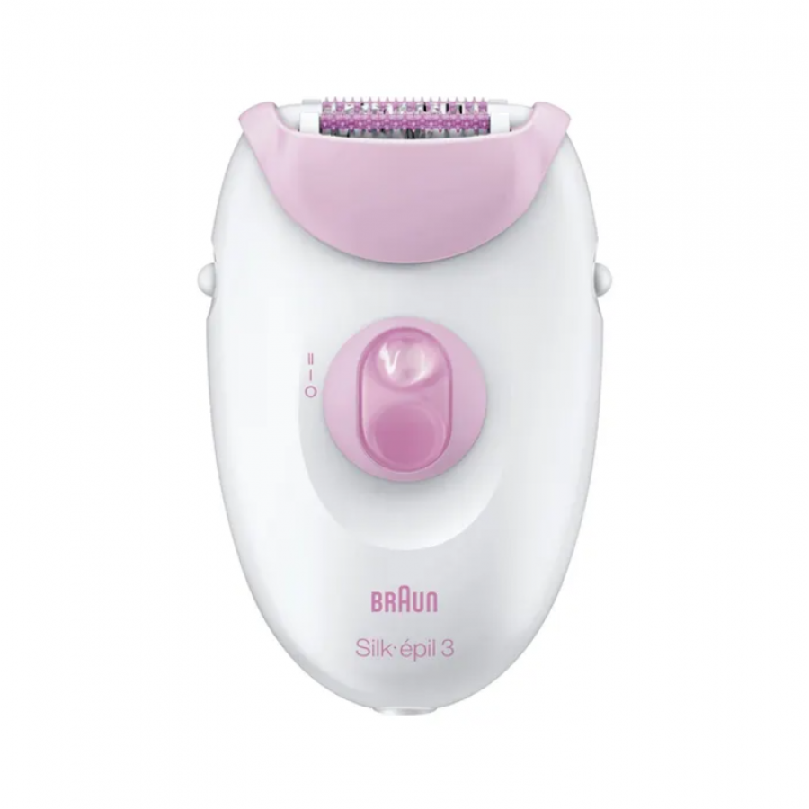 Braun Silk-épil 3 SE3270 Epilatore Legs & Body Bianco Rosa, Epilazione Perfetta