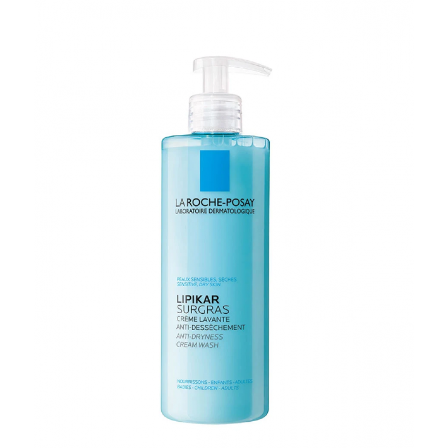 La Roche-Posay Lipikar Surgras Crema Nutritiva Detergente, 400ml – Doccia-Crema Idratante per Pelle Secca e Sensibile